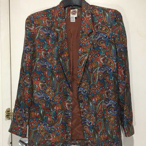 VINTAGE SAKS FIFTH AVENUE TALL SILK BLAZERS SIZE S